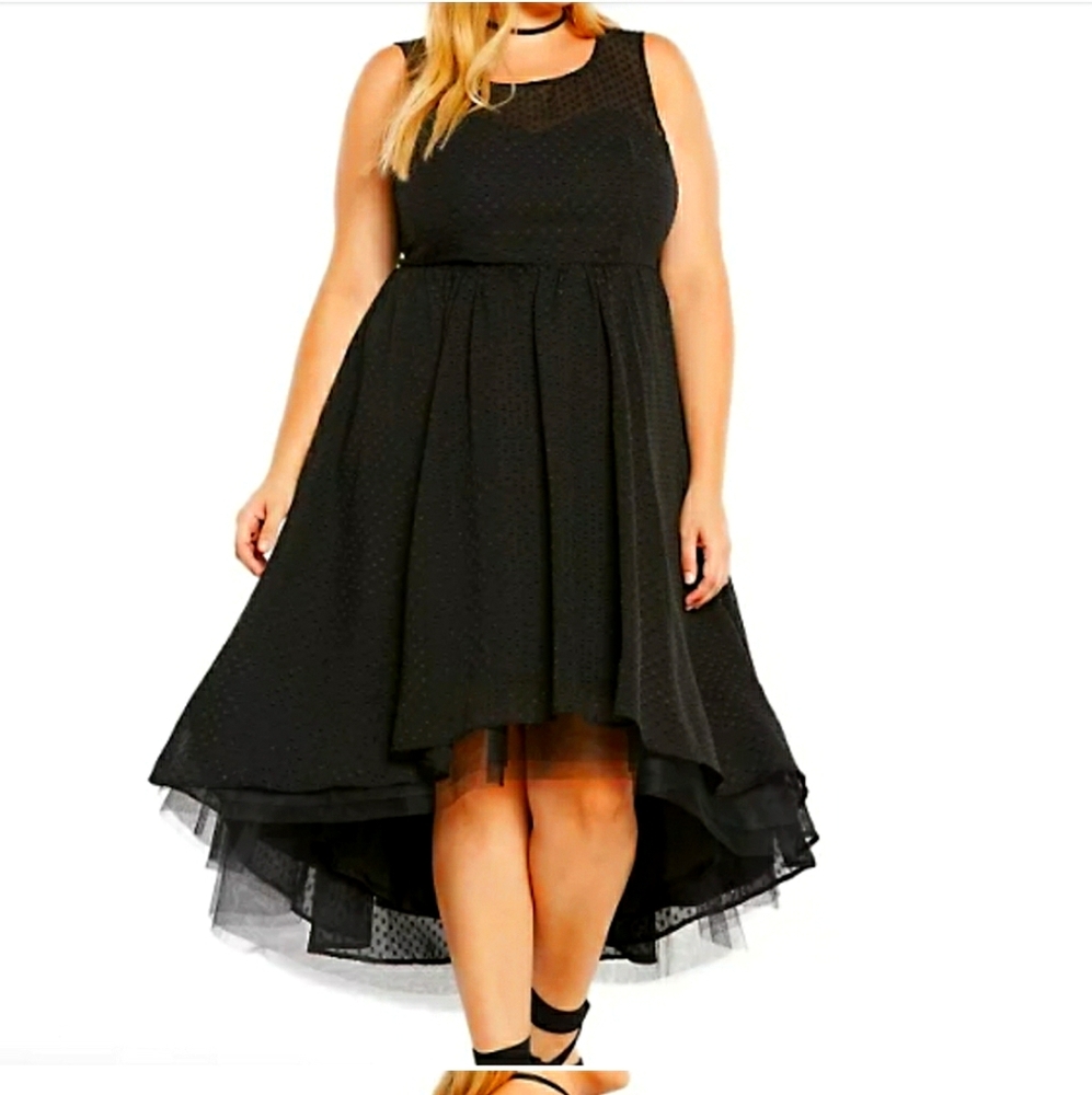 Beautiful Black High-low Cocktail Dress